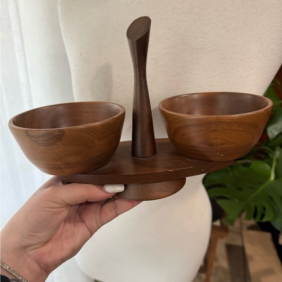 Vintage custom Kraft Black Walnut Lazy Susan - Picture 1 of 6